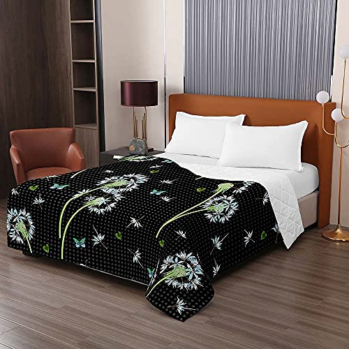 Chickw1 Tagesdecken Bettüberwurf, 3D Löwenzahn Drucken Sommer Tagesdecke mit Prägemuster Wohndecke aus Mikrofaser Bettdecke für Einzelbett Doppelbett oder Kinder (Punkte,150x200cm)