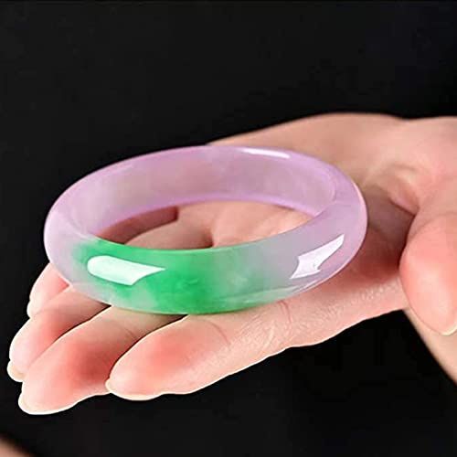 WZFANJIJ Natürlicher Smaragd Jade Armreif Damen Armband Schmuck zum Liebhaber Freundin Familie, Echte Chinesische Jade Armreif,60mm-61mm