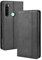 PEIYE Coque Cuir Étui pour Xiaomi Redmi Note 8 2021 Housse, Etui Portefeuille Case Cover, Fermeture Magnétique, Flip Béquille et Emplacements pour Cartes -Noir