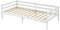 DORAFAIR Holz Bett Kiefernbett Tagesbett Bettgestell mit Lattenrost Gästebett Holzbett 90x190cm,Bett weiß