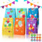18 Stück Bunte Geschenktüten Papiertüten zum Kindergeburtstag 6 Farben Papier Candy Tüten mit 24 Aufklebern Papiertüten zum Mitgebsel Kindergeburtstag Geschenken Party Festival