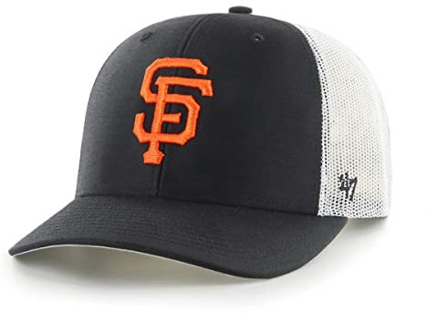 47 MLB Trucker Snapback verstellbare Mütze für Erwachsene, Einheitsgröße, San Francisco Giants, Schwarz, Schwarz, Einheitsgr��e
