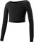 SEAUR Ballettjacke Mädchen Langarm Wickeljacke Tanz Ballett Gymnastik Yoga Strickjacke Tanzpullover Top Bolero - B Schwarz - S