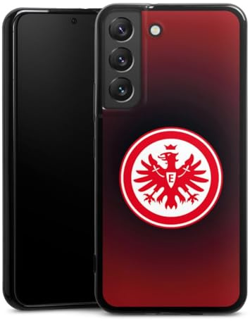 Slim Case extra dünn kompatibel mit Samsung Galaxy S22 Silikon Handyhülle schwarz Hülle Eintracht Frankfurt Offizielles Lizenzprodukt Wappen