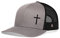 HAKA Outdoor Trucker Hat Bestickte Baseballmütze für Männer & Frauen, Mesh Snapback Golfmütze, Grau/Schwarz, Einheitsgr��e