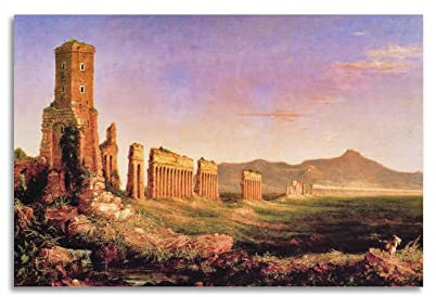 HAATTI Aqueduct near Rom by Thomas Cole Landschaft Poster Bild Kunstdruck Leinwand Kunst Dekor Moderne Wohnkunst Geschenkidee 30 x 45 cm