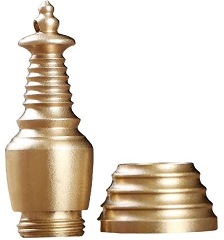 EXCEART Turmstatue Stupa-Anhänger Mit Buddhistischem Anhänger Buddhistische Pagodenstatue Messing-Schlüsselanhänger Metallbesatz Medaillon-Anhänger Skulptur Dekor Messing Stupa-Anhänger