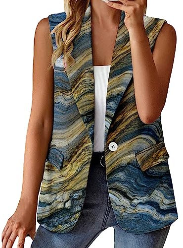 Gilet da donna senza maniche, elegante, tinta unita, corto, canotta con tasca, giacca estiva, slim fit, business, giacca solida/stampa, cardigan da donna, gilet sportivo, Viola 2, XXL