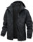 PADOLA Veste Homme mi Saison Veste de Pluie Homme Coupe Vent imperméable Blousons Printemps été Softshell Camouflage Legere Manteau Automne Hiver (3 Noir XL)