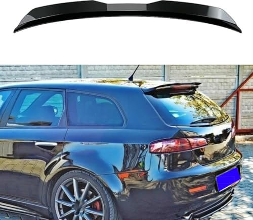 Auto-Dachheckflügelspoiler für Alfa Romeo 159 Sportwagon 2005-2011, ABS-Schrägheck-Heckspoiler, glänzendes Schwarz/Kohlefaser-Look