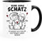SpecialMe® Tasse Geschenk Liebe Lustig Keine Sorge Schatz Strichmännchen Paar mit Namen Jahrestag Valentinstag weiß-innen-schwarz standard