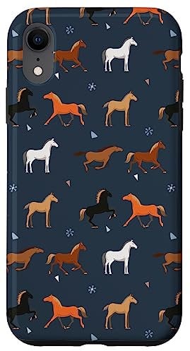 iPhone XR Pattern Case - Horses, Animal Lover Design