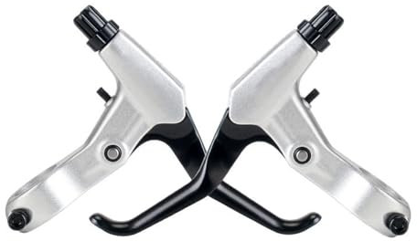 WEEVDRIE 1 Paar Fahrradbremshebel,fahrrad bremshebel,Universelle Handbremshebelbremse für Mountainbike-Fahrräder,für Mountainbike, BMX, Rennrad, Klapprad (Silber)