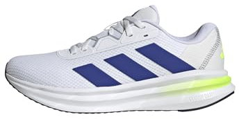 adidas Galaxy 7 Running Shoes, Scarpe da Corsa Uomo, Ftwr White Lucid Blue Lucid Lemon, 44 2/3 EU