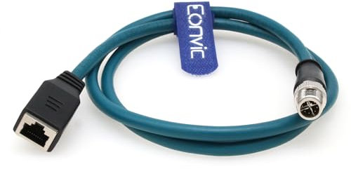 Eonvic Câble d'extension Ethernet industriel M12 8 broches mâle X Code vers RJ45 femelle High Flex Cat6 Gigabit
