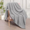 Whale Flotilla Plaid Couverture Polaire 150x200cm, Plaid Jeté de Canapé, Couverture Canape Lit Microfibre Confortable Chaud et Doux, Gris Clair