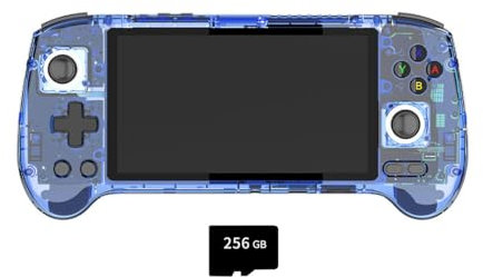 BAUBAUPLAY Console de Jeux Portable Rétro RG556, 5,48 Pouces Console de Jeux Vidéo Rétro Android Système（8+128G）+256G Pocket Handheld Game Console