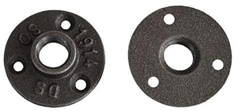 WEbjay Flansch 1 stück Gewinde Eisen Rohrfittings Wandhalterung Boden Antik Flansch Stück Hardware Werkzeug Gusseisen Flansche Rohr Flansch(Color:A Type DN20)