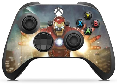 DeinDesign Skin kompatibel mit Microsoft Xbox Series X Controller Folie Sticker Marvel The Avengers Iron Man