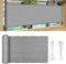 Balkon-Sichtschutz Balkon-Verkleidung 450 x 180 cm Wind- Und Uv-Schutz Wetterfest, Sonnenschutz Balkon-Verkleidung, mit Kabelbinder Und Kordel, für Camping Swimming Pool, Hellgrau