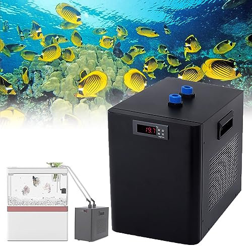 XNZJHPP Enfriador de Agua para Acuario, Enfriador de Agua para Acuario doméstico para Agua Dulce/Salada, Algas, Medusas, camarones de Cristal de Coral (300l)