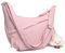 Micmores Crossbody Bag Damen Umhängetasche, Cord Tasche Casual Schultertasche Moon Bag Halbmond Tasche mit verstellbarer Schultergurt, Stylische Handtasche für Arbeit, Reisen, Alltag(Rosa)