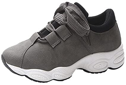 Turnschuhe Damen BarfußSchuhe Damen Ballerina Sport beschuht weibliche Sport-Art- und Weisegewohnheits-ursprüngliche zufällige Sport-Frauen-Schuhe Hochzeitsgast Damen Dirndl Schuhe (Grey, 40)