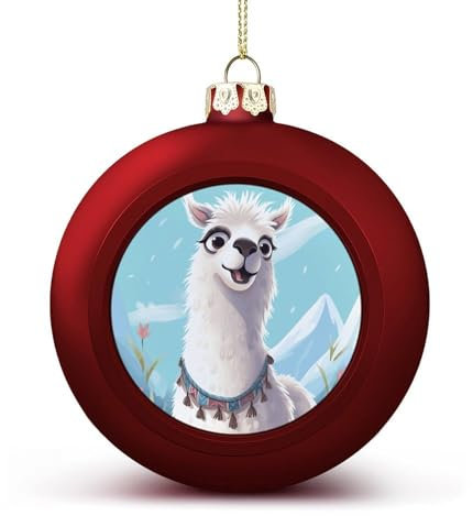 Weihnachtskugel-Ornamente, Lama-Druck, vielseitig einsetzbar, festliche Heimdekoration, ideal für Baum und Heimdekoration