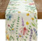 Blumen Tischläufer, Frühling Tischläufer, Modern Sommer Tischläufer, Frühling Esstisch Dekoration, Küche Esstisch Dekoration, 33x183 cm (A)