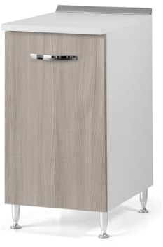 Linea Azzurra Base 40 Mobili Cucina Componibile con 1 Anta e 2 Ripiani in Legno Made in Italy H85xL40xP50 cm Elegante Funzionale Facile da Montare (Olmo)