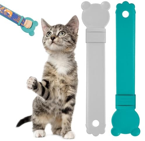 Cat Treat Squeeze Spoon Dispenser - Multi Cat Food Spoon for Wet Food Lickable Treat Squeeze up Spoon for Cat Liquid Snack Water Cat Food Feeding Spoon (Blue,Grey#)