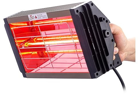 Lackhärtungslampe 1000W Autolack Aushärtung Trocknen Lampe Auto Körper Infrarot Lack Lampe Handheld Halogen Heizung Licht Kurzwellen Infrarot Lampe(Rose Gold(SC-001))