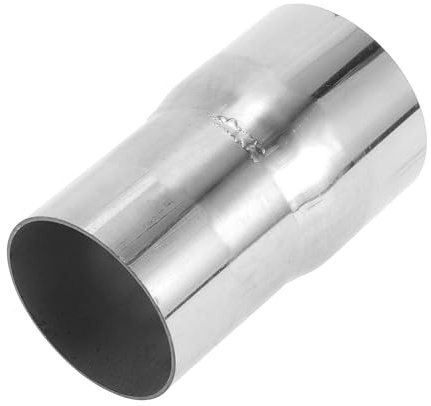 Motoforti Mandrel Exhaust Pipe Adapter Concentric Reducer 2.25 to 2.5 OD | 4inch Long, Car Exhaust Pipe Tubing Piping Adapter, Silver Tone, 304 Stainless Steel