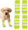 Dog Leg Warmers,4PCS Winter Soft Warm Strip Pattern Dog Leg Sleeves,Knitted Dog Elbow Protector Elastic Pet Leg Hock Protectors for Kitten Puppy Small Medium Dogs Cats (Green, L)