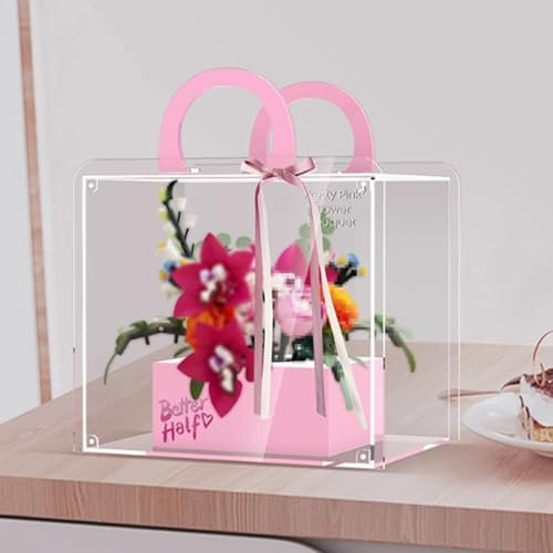 Vitrina acrílica para Lego 10342 Violet Bouquet, caja a prueba de polvo, caja de almacenamiento, caja transparente, caja expositora compatible con 10342 (solo caja)