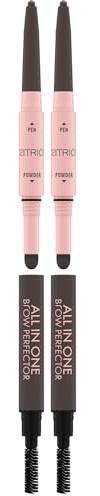 Catrice All In One Brow Perfector, Augenbrauenstift, Nr. 030, Braun, langanhaltend, abdeckend, definierend, natürlich, vegan, ohne Mikroplastikpartikel, Nanopartikel frei, ohne Parfüm, 2er Pack (0.4g)