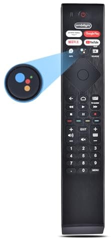 Voice Replacement Remote for Philips Smart TV: Universal Control for Philip 4K Ultra HD Smart Android TV with Google Assistant.for 43 50 55 65 75 Class 5704 5504 5604 5806