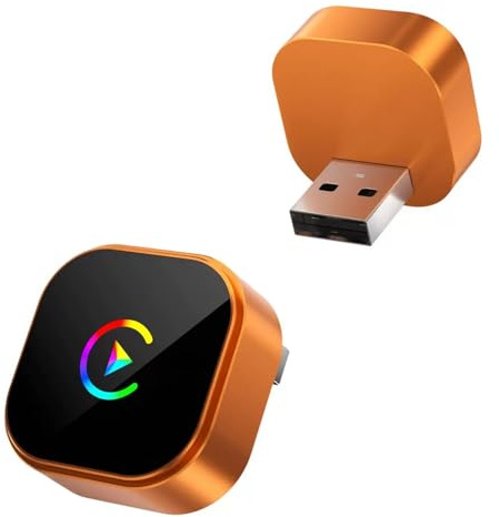 Intenso Wireless CarPlay Adapter for iPhone & Android Auto - 2026 UpgradeWired to Wireless Converter, Plug & Play, Zero Delay, Fast Auto-Reconnect, Stable Control, iOS 10+/Android 11+