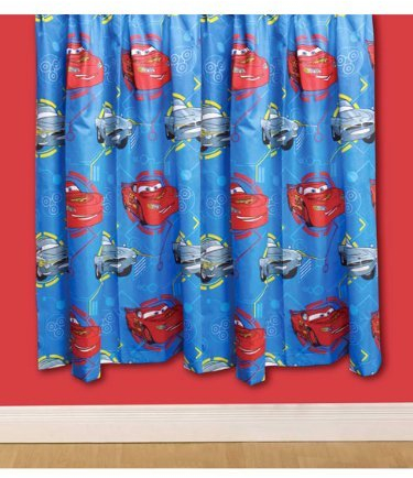 Original Disney Pixar Cars 2 SPY 2 Stück Fertig-Gardinen/Vorhänge-Set je 138 cm lang und 168 cm breit, blau