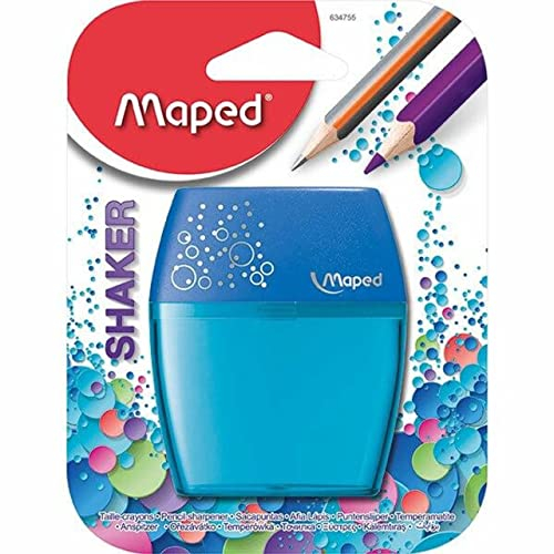 Maped Shaker 634755 - Taille-crayon 2 trous, Plastique, Couleurs Assorties, 1 Pce