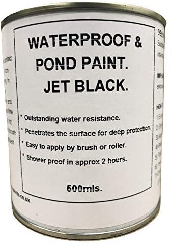 1 x 500ml Black Roof Gutter & Pond Water Proof Paint