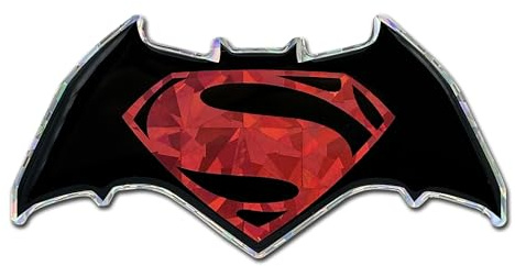 Elektroplate Batman v Superman Dawn of Justice Red Reflective Decal Sticker