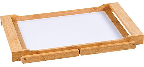 KESPER Tablett mit Klappfüßen, Bambus, Braun, 54.5 x 33 x 23 cm