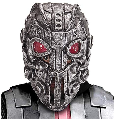 Widmann 96584 - Maske Space Intruder, Roboter, Science-Fiction, Außerirdische, Halloween, Karneval, Mottoparty