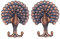 VOSAREA Paar Vintage Pfau Stil Vorhang Vorhang Holdbacks Raffhalter Haken (Antik Kupfer)
