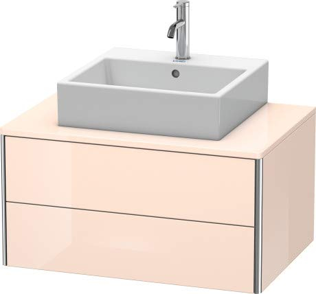 Duravit XSquare Waschtischunterbau wandhängend 80,0 x 54,8 cm, 2 Schubkästen, Farbe (Front/Korpus): Weiß Hochglanz Dekor - XS491002222