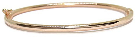 Never Say Never Damen-Armreif, 18-karätiges Gold, 62,00 mm Innendurchmesser (normale Größe) und 3 mm Breite Rosa