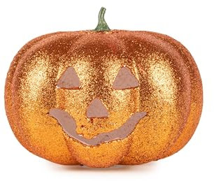 ATOSA calabaza decorativa 17 cm con luz interior naranja