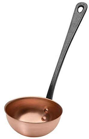Baumalu Cazo de cobre con mango de hierro fundido | Cazo de 30 cm de largo