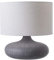 LUSSIOL 233918 Tisch- und Nachttischlampen, Beton Faserstein, Grau